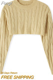 Women Rainbow Sweaters Hollow Out Sexy Crop Tops Fall Winter y2k Clothes Multi Color Square Collar Long Sleeve Tops