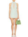 Fongt Women's Solid Color Sleeveless High-Necked Dresses Empty Fashion Vest Women 8156