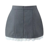 Fongt Homemade New Women's Classic Fashion Fashion Lace Spliced Floral Bud Skirts