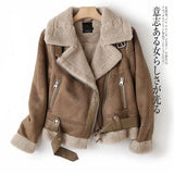 Fongt Women's Clothing 2025 New Large-Clip Women's Style Thick Locomotive Leather Fur Coat