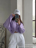 Fongt Spring And Autumn New Solid Color Long-Sleeved T-Shirt Women Hot BF Wind Lengthn Cotton Top 3317A