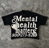 Fongt Cool Boy New Prayer Hand-Printing T-Shirt Five-Sleeved T-Shirt
