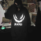 Hip Hop Reflective Hoodie Harajuku Loose Unisex Clothes Winter Pullover Wings Coat Women Punk Gothic Couple Hoodie