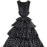 Fongt Luxury High-End Sleeveless Dress Women's Summer Harvest Waist Thin Luxury Temperament Chic Cake Skirt