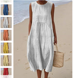 Fongt And Summer 2025 New Sleeveless Casual Print Temperament Dress Dress Body Small Fresh Casual Dress