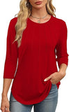 Fongt 2025 New Fashion Casual Roll Collar Seven-Sleeve Top Bottom Shirt