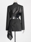 Temperament Famous Wind Sexy Small Suit 2025 New V-Neck Bare Waist Bow Design Blazer Design Suit Coat