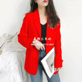 Fongt Jacket Women's Spring And Autumn 2025 New Korean Version Of The Loose Ins Tide Red Set Fried Street Small Suit Top