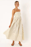 Fongt Spring And Summer Striped Suspenders Open Back Big Clear Fresh Air Dress-88111-Outfit