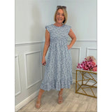 Fongt Summer Explosion Lady Print Floral Elegant Dress Holiday Dress
