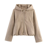 Fongt Women's 2025 Explosion ZA Loose-Fitting Velvet Effect Jacket Jacket
