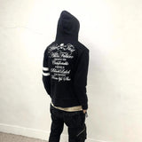 Fongt Two-Piece Hooded Zippered Sweater Street Style Personality Loose Straight Trousers