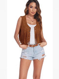 Fongt Vest Short Tuxedo Summer New Leisure Retro Open-Breast Button Trend