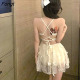 Women Sweet Casual Hot Sale Fashion New Temper Female Young Summer Cozy Patchwork Korean Style Ins Youth Sexy