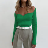 Fongt Collar Knitted Sweater New Solid-Color Bottoming Shirt For Women In Autumn And