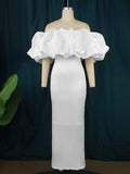Fongt Tector-Bosing Dress Bubble Sleeve Bag-Mast Party Dress Party Dress