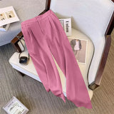 Fongt Wide Leg Pants Women's Pants Spring And Autumn 2024 New High Waist Hanging Feeling Straight Tube Advanced Sense Show Thin White Pants Summer-Outfit