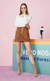 Back Lace-up O-neck Spliced Fabric