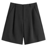 Office Lady Suit Black Shorts Women's Summer 2021 NEW High Waist Wide Leg Pants Straight Loose Casual