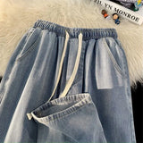 Fongt Jeans Men's New Loose Trend High Street Retro Straight Trousers In Autumn