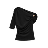 Fongt Homemade New Women's Clothing Fashionable Asymmetric Nylon Top 1026164
