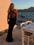 Fongt Beach Dress Sexy Knitted Bare Back Bli亮 Tight Bikini Shirt Sunscreen Woman