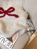Knit Bow Vest-Outfit
