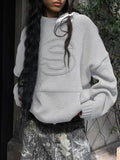 Oversize Sweater Hoodies Loose Women'S Sweatshirts Harajuku Y2K Casual Hooded Tops Autumn Winter Streetwear Pullover-Outfit