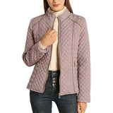 Fongt And Winter Women's Standing Collar Lightweight Quilt Cotton Suit Plus Cushion Zipper Coat MG569