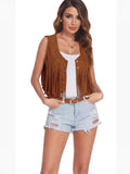 Fongt Vest Short Tuxedo Summer New Leisure Retro Open-Breast Button Trend