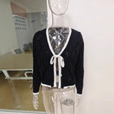 Fongt And Autumn 2025 Women's Comfortable Casual Round-Neck Loose Bump Striped Knitted Sweater