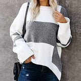 Fongt And Winter New Striped Retro Street Sweater Bumping Round Collar Knitting Shirt