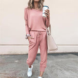 Fongt Multi-Color New Women's Loose-Fitting Long-Sleeved Casual Suit
