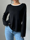 Fongt T-Shirted Women's Bow-Bottomed Shirt