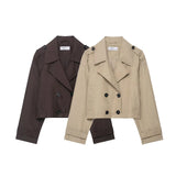 Fongt New Fashion Temperament Women's Long-Sleeved Short Wind Coat 3046259