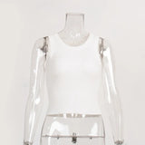 Fongt Vest Women 2025 Summer Solid Color Repair Thread Inside The Top Wearing Short Y2K Vest