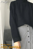 Turtleneck Knitted Sweater Women Loose Solid Soft Warm Pullover Basic Autumn Winter Jumpers Thin Streetwear