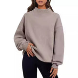 Fongt Fashion Casual Velvet Dress Women's Thick Half-High Collar Loose Women's Clothing In Autumn And Winter 2025