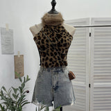 Fongt Shooting Mesh Yarn Irregular Rivet Vest Dress Women 2025 Summer Dress New Lotus Edge Sleeveless Top 1273