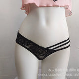 Women's Sexy Low-Rise Hollow Thin-Swear Panties Breathable Cotton Bag Hip Lace Strapped