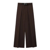Fongt Women's Clothing 24 New Side Fork Vest Belt 100 Folded Casual Trousers