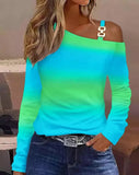Autumn Simple Metal Buckle Shoulder Collar