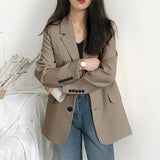 Fongt Jacket Women's Spring And Autumn 2025 New Korean Version Of The Loose Ins Tide Red Set Fried Street Small Suit Top