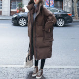 Large Winter Down Jacket Jacket Loose Warmth Thickening Women's Parka Hooded Long Women