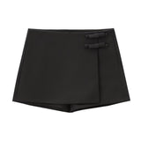 Fongt Summer New Women's Bow Hanging Neck Collar Shorts Skirt