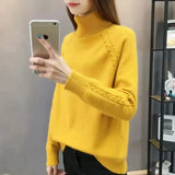 Sweater For Women Fall Winter Casual Knitted Tops Candy Colors Korean Long Sleeve Bottomed Pullover New Sueter