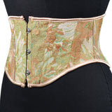 Fongt Short 3 Buckle New Oil Painting Monet Garden Belt Short Belt Outside The Fish Bone Support Strap Girded Waist