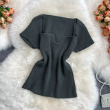 Fongt Babes Style Short-Sleeved Design Sense Of Small Side Collar Machine Collar Collar Collar Collar Collar Collar Collar Collar Collar Collar Collar Collar Collar Collar Collar Collar Collar Collar Collar Collar Collar Collar Collar Collar