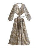Elegant Print Backless