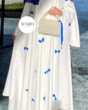 Fongt Eastern Arab Women's 2025 New Dubai Abaya Loose Flare-Sleeve Bow Dress